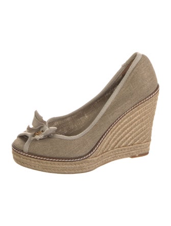 Tory Burch Canvas Bow Accents Pumps