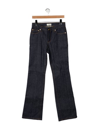 Tory Burch Mid-Rise Wide Leg Jeans