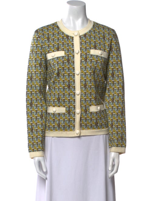 Tory Burch Printed Crew Neck Sweater