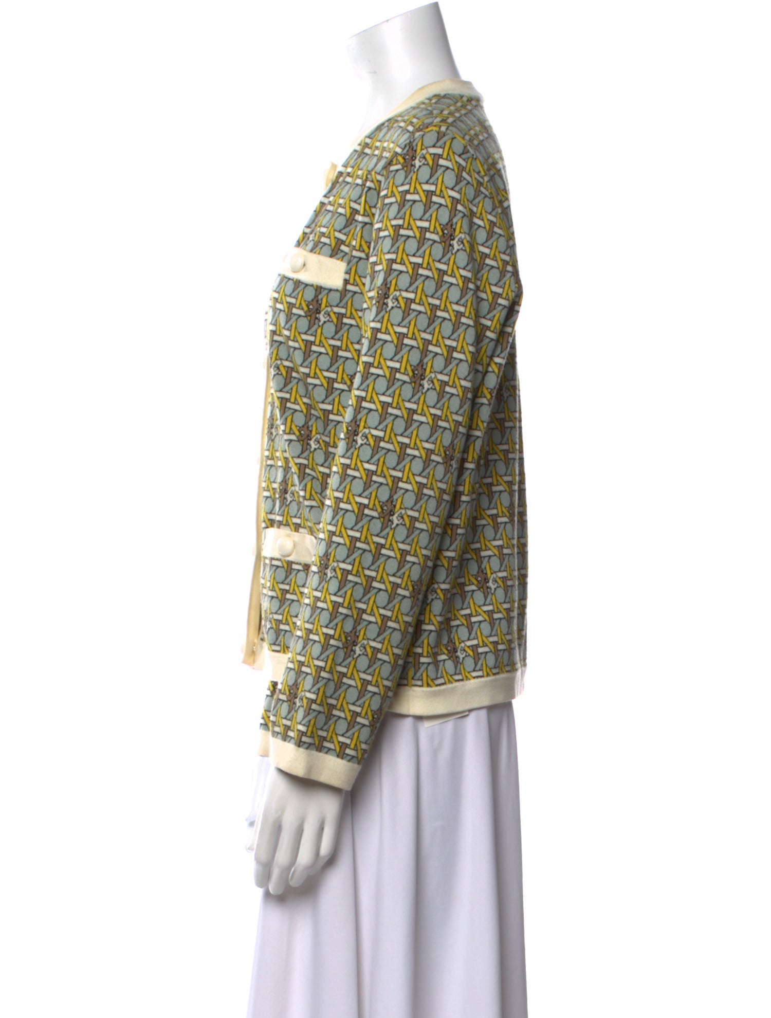 Tory Burch Printed Crew Neck Sweater