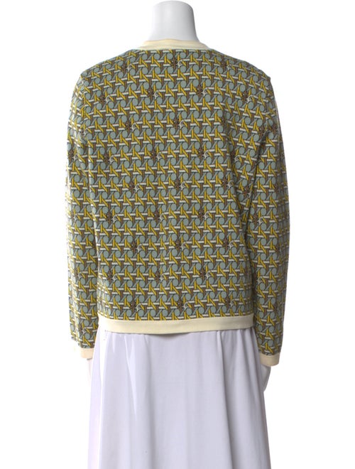 Tory Burch Printed Crew Neck Sweater