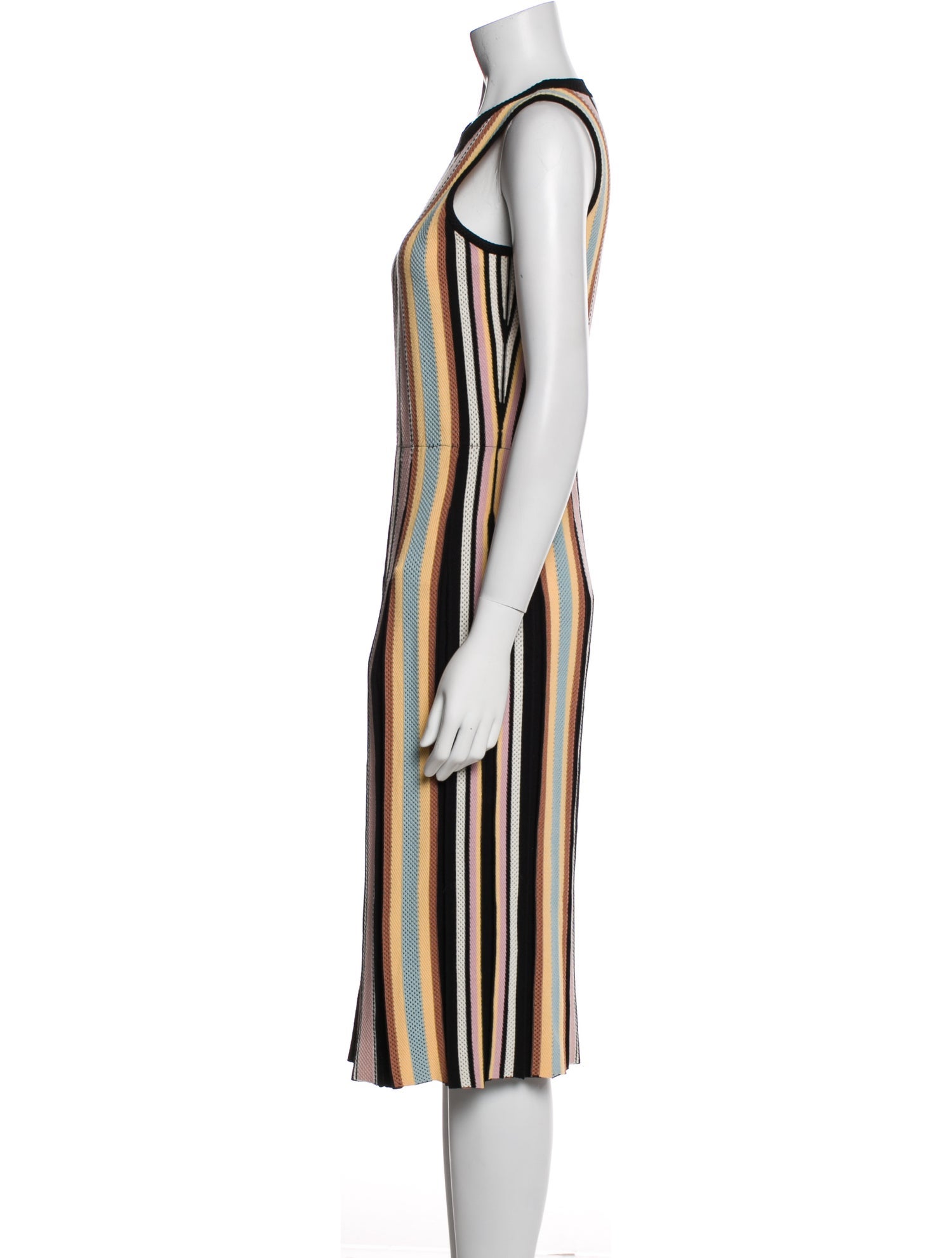 Tory Burch Striped Midi Length Dress