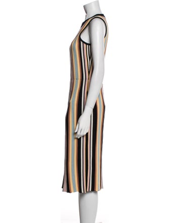 Tory Burch Striped Midi Length Dress