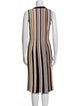 Tory Burch Striped Midi Length Dress