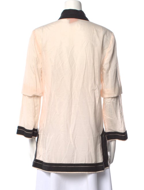 Tory Burch V-Neck Three-Quarter Sleeve Tunic