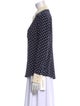 Tory Burch Silk Polka Dot Print Button-Up Top