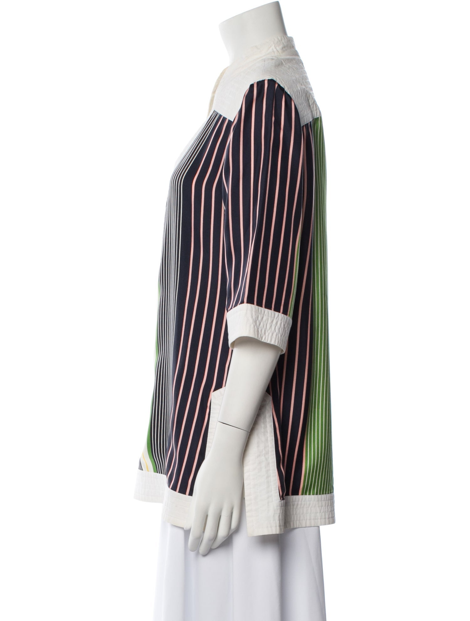 Tory Burch Silk Striped Tunic