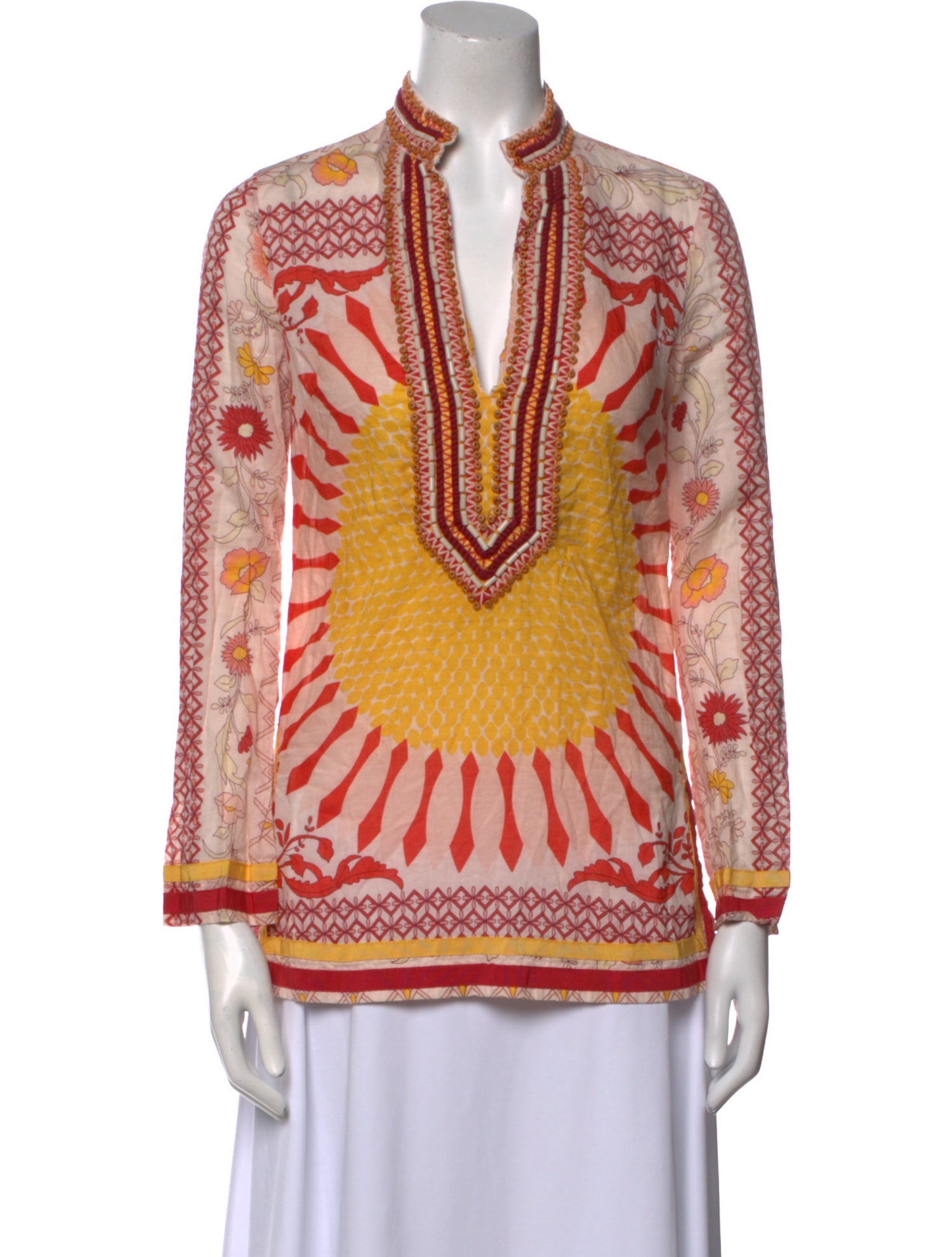 Tory Burch Printed V-Neck Tunic