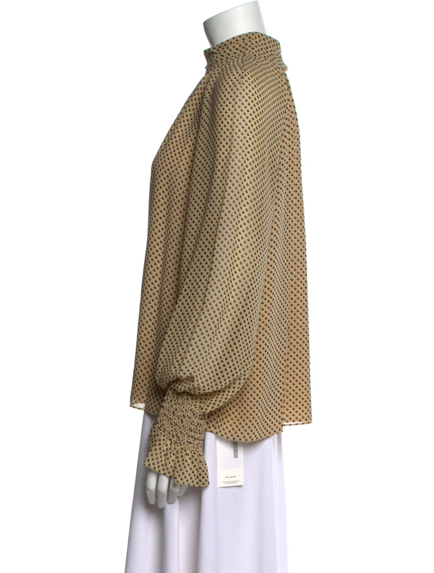 Tory Burch Silk Polka Dot Print Blouse