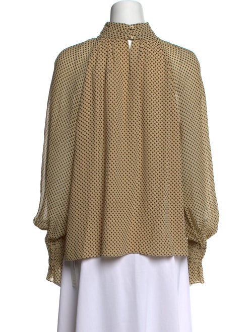 Tory Burch Silk Polka Dot Print Blouse