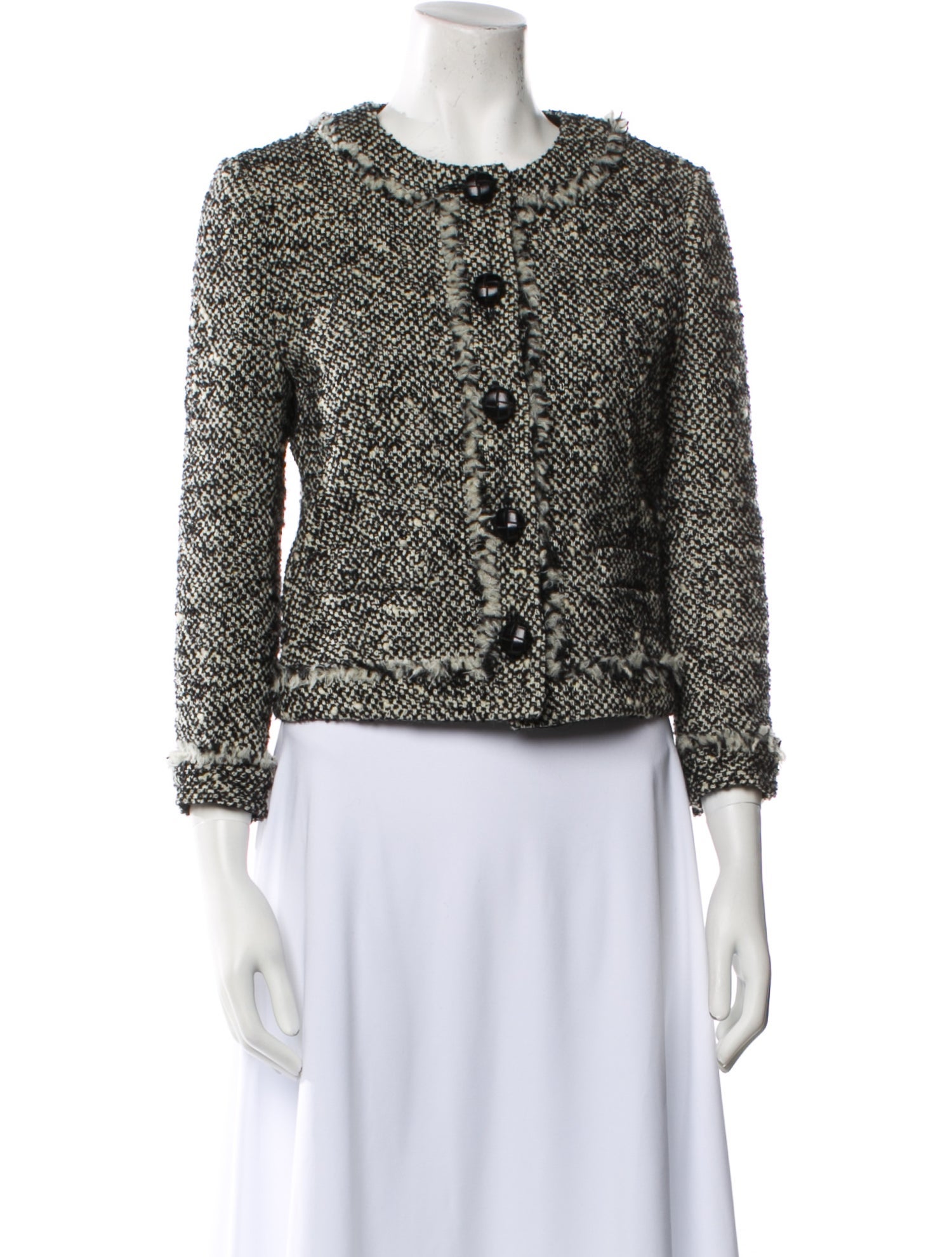 Tory Burch Wool Tweed Pattern Evening Jacket