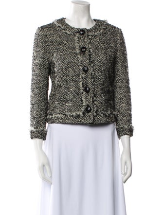 Tory Burch Wool Tweed Pattern Evening Jacket