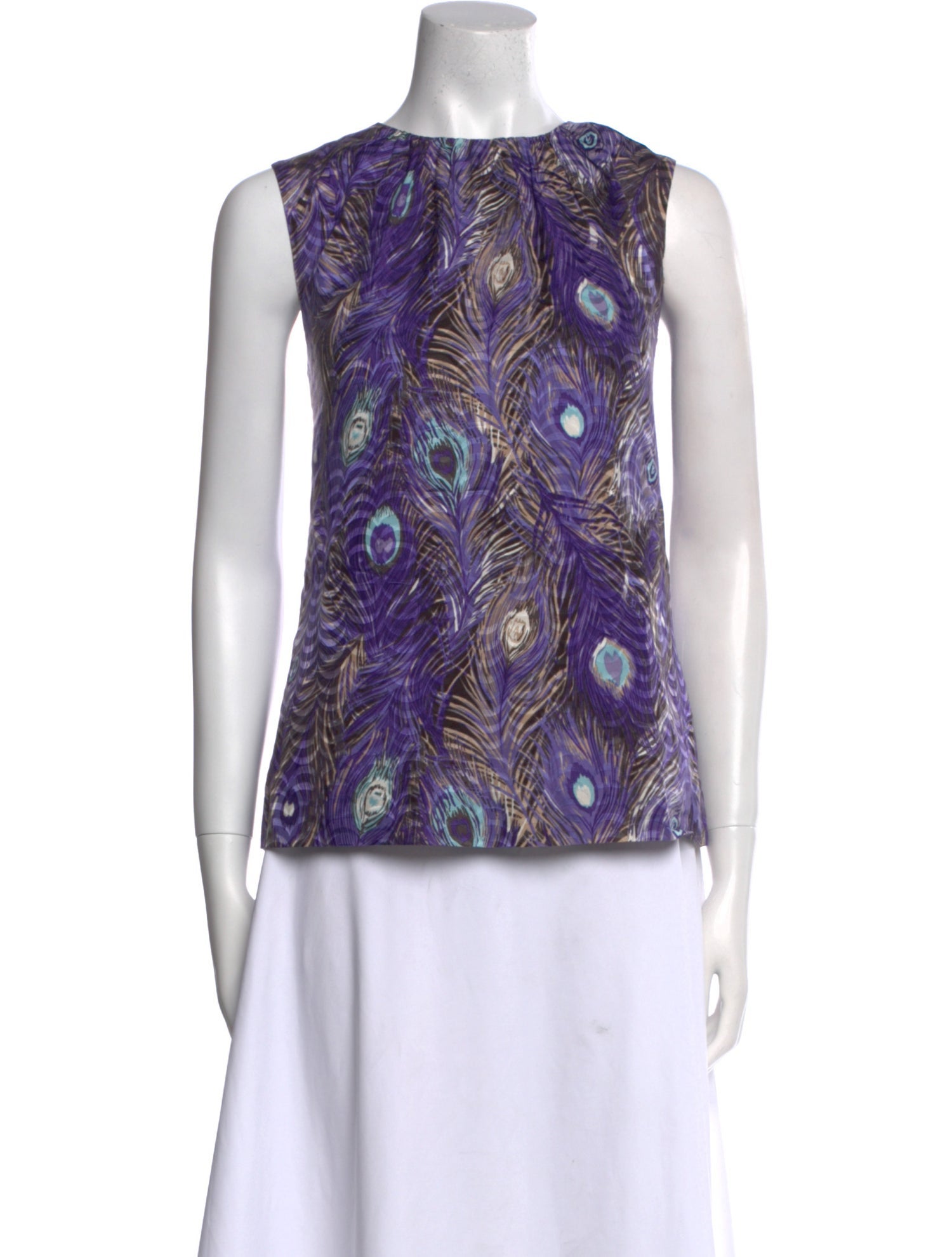 Tory Burch Silk Paisley Print Top