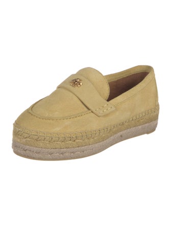 Tory Burch Signature Logo Suede Espadrilles