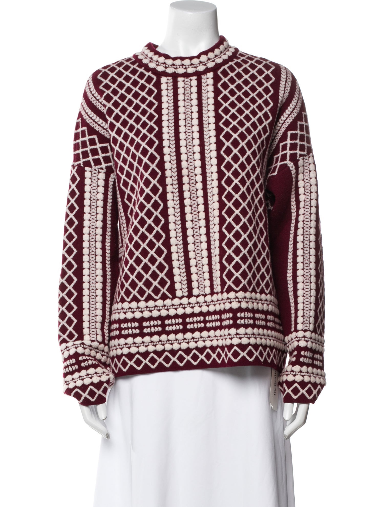 Tory Burch Merino Wool Printed Sweater