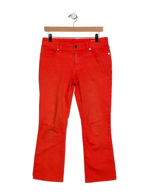 Tory Burch Mid-Rise Straight Leg Jeans