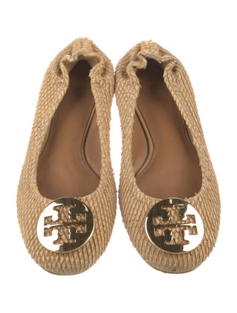 Tory Burch Embossed Leather Ballet Flats