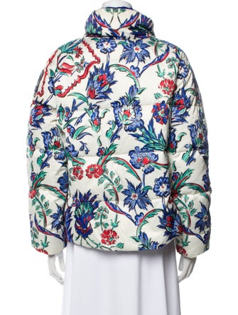 Tory Burch Floral Print Down Coat