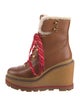Tory Burch Leather Lace-Up Boots