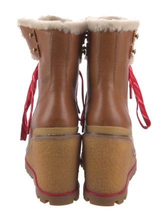 Tory Burch Leather Lace-Up Boots