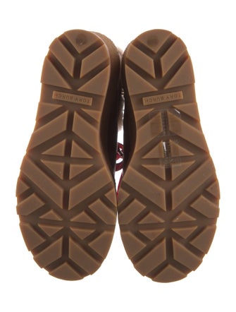 Tory Burch Leather Lace-Up Boots