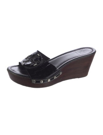 Tory Burch Patent Leather Studded Accents Slides