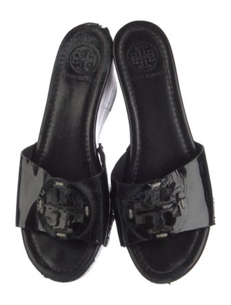 Tory Burch Patent Leather Studded Accents Slides