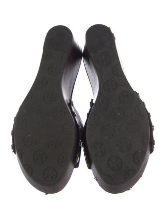Tory Burch Patent Leather Studded Accents Slides