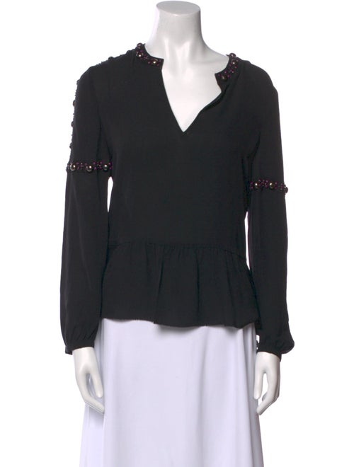 Tory Burch Silk V-Neck Top