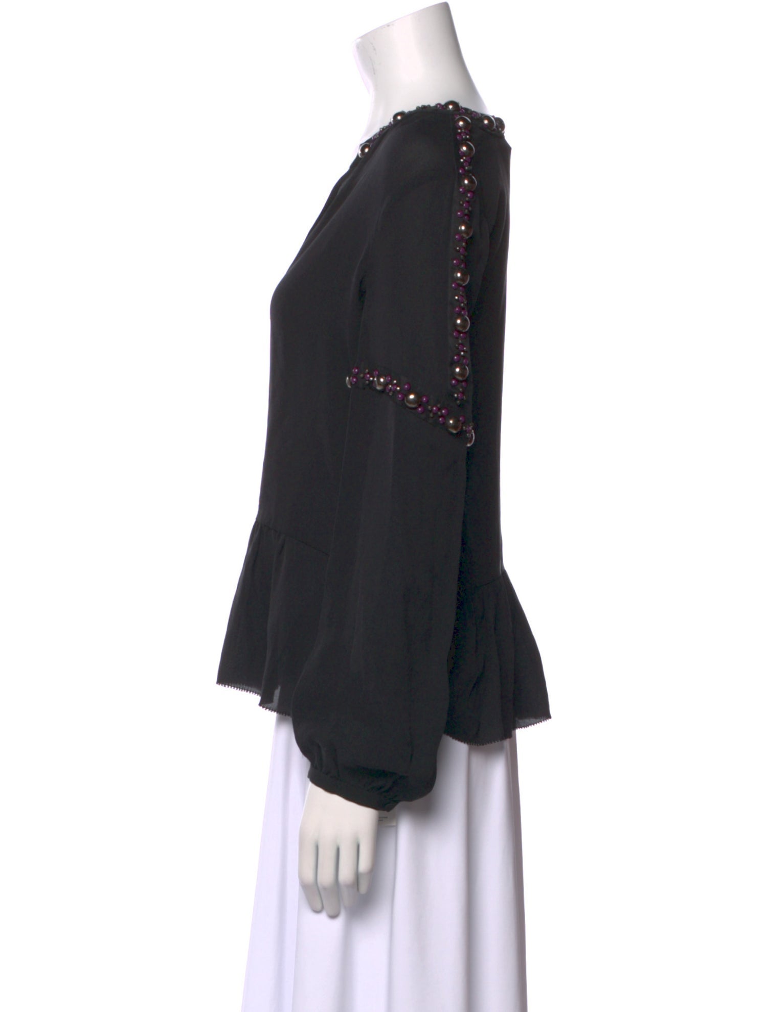 Tory Burch Silk V-Neck Top