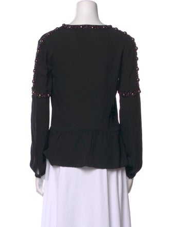 Tory Burch Silk V-Neck Top