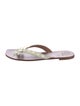 Tory Burch Leather Bow Accents Slides