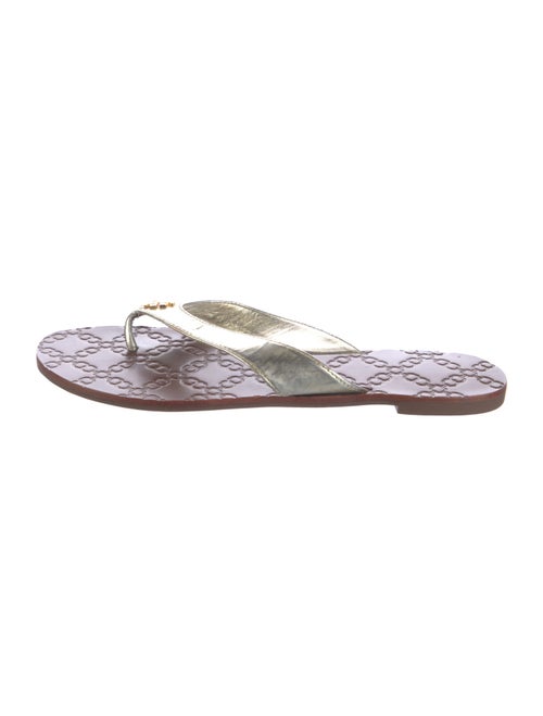 Tory Burch Leather Printed Flip Flops