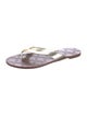 Tory Burch Leather Printed Flip Flops