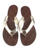 Tory Burch Leather Printed Flip Flops