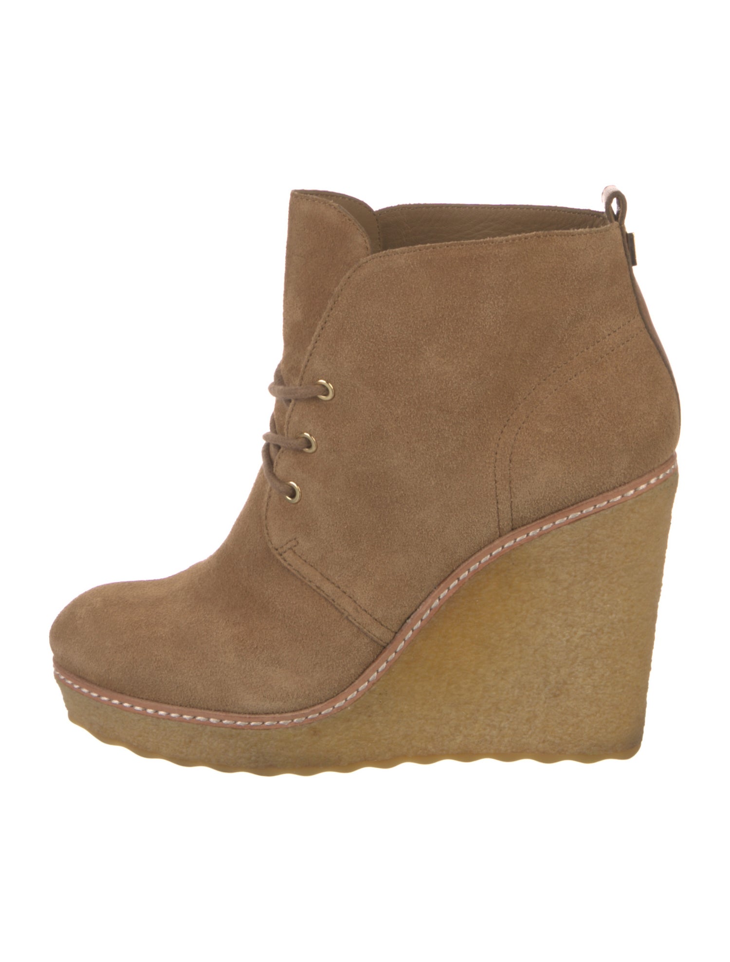 Tory Burch Suede Lace-Up Boots