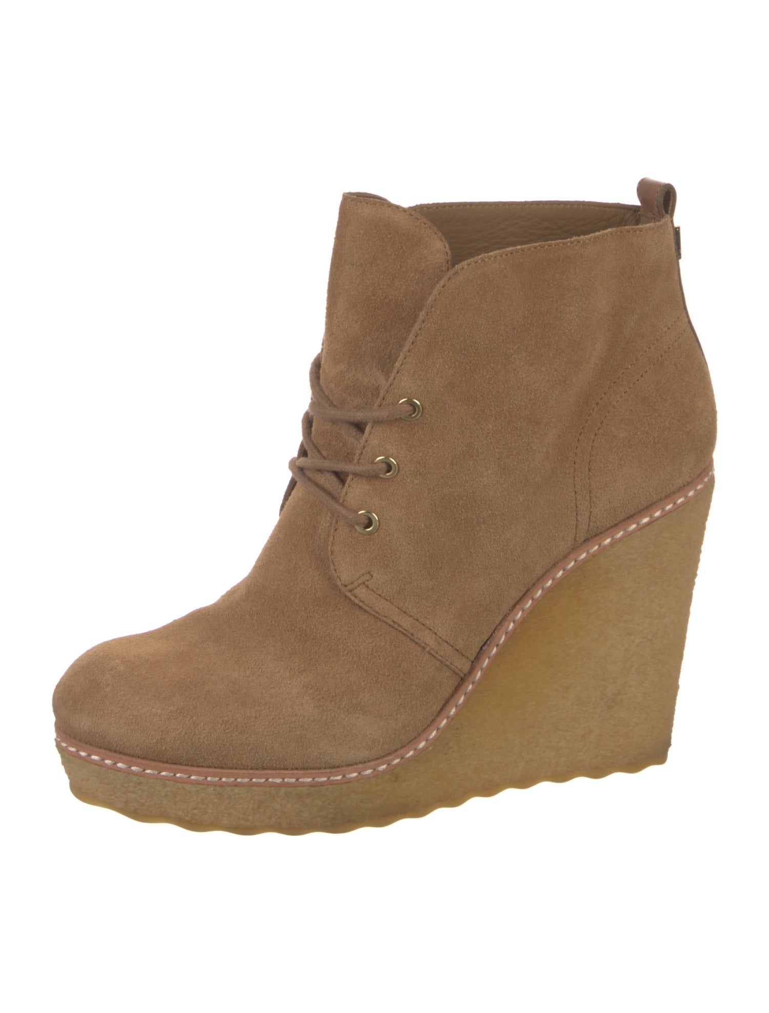 Tory Burch Suede Lace-Up Boots