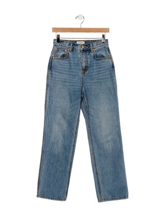 Tory Burch High-Rise Straight Leg Jeans