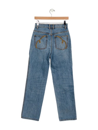 Tory Burch High-Rise Straight Leg Jeans