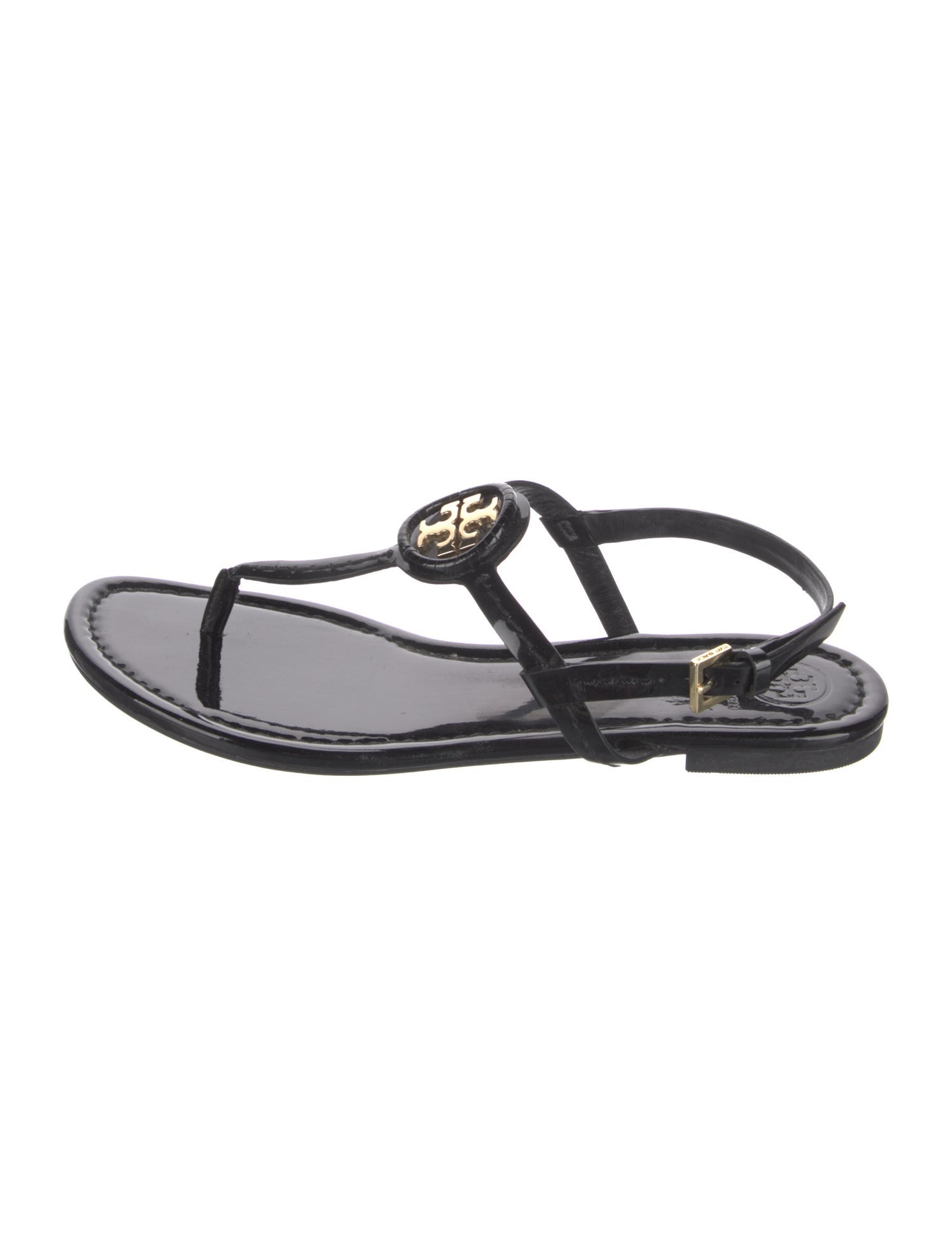 Tory Burch Patent Leather T-Strap Sandals