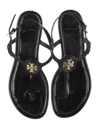 Tory Burch Patent Leather T-Strap Sandals