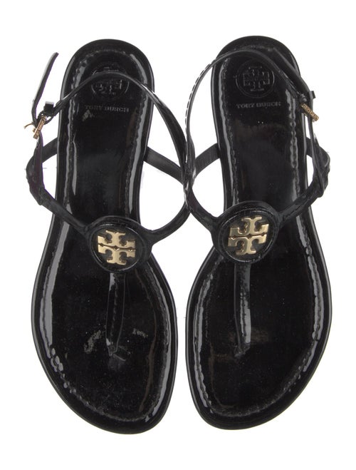 Tory Burch Patent Leather T-Strap Sandals