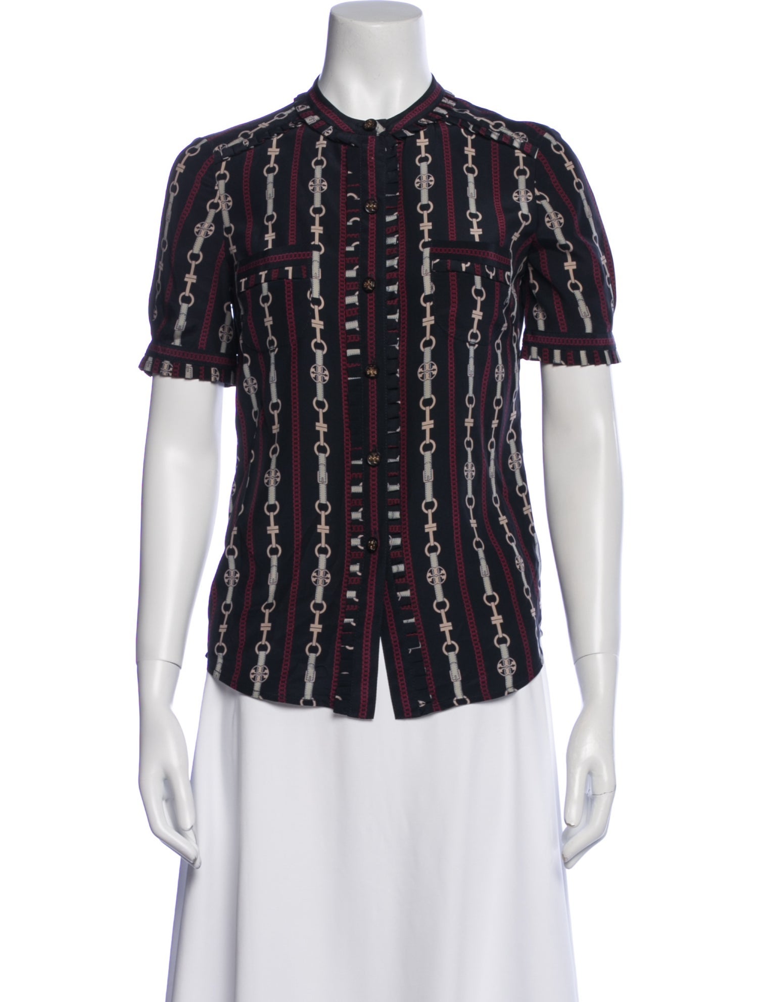 Tory Burch Silk Printed Blouse