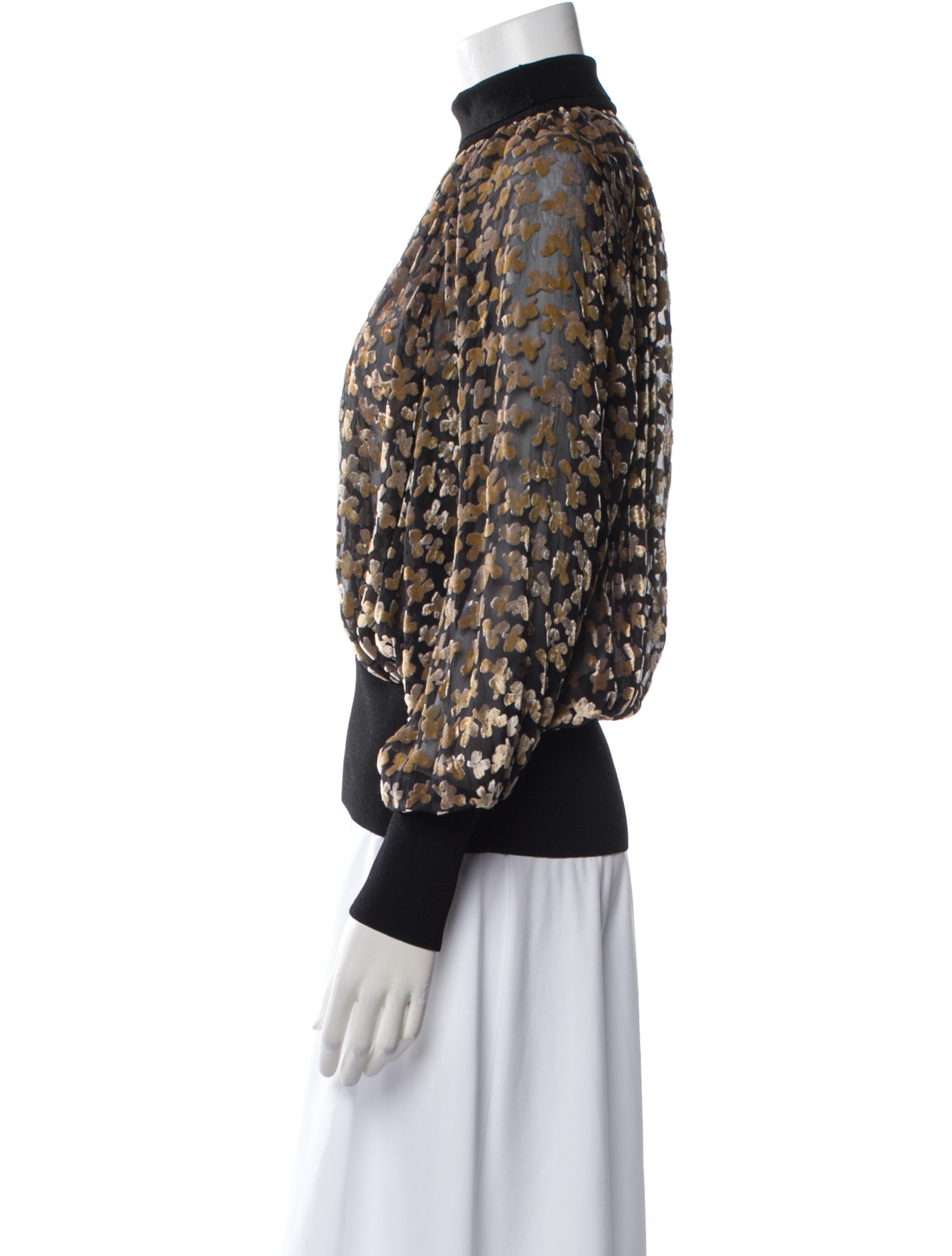 Tory Burch Printed Mock Neck Sweatshirt