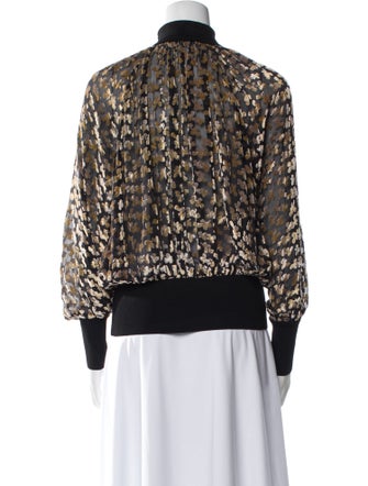 Tory Burch Printed Mock Neck Sweatshirt