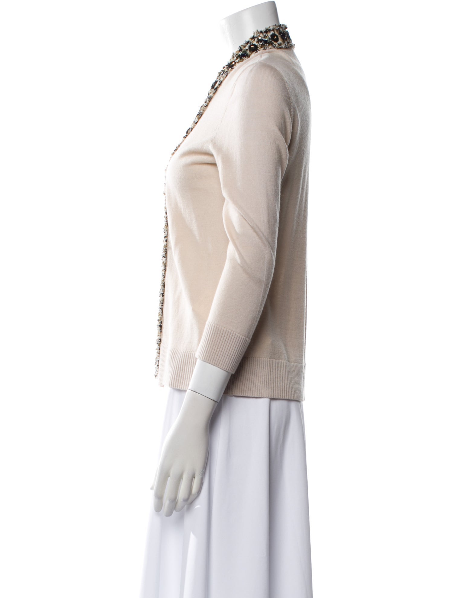 Tory Burch Merino Wool Open Front Sweater