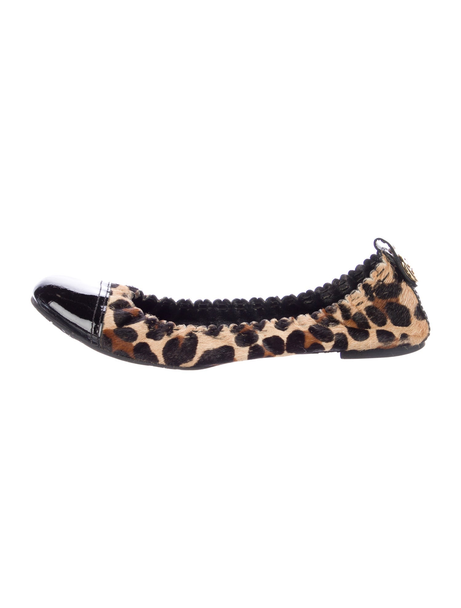 Tory Burch Ponyhair Animal Print Ballet Flats