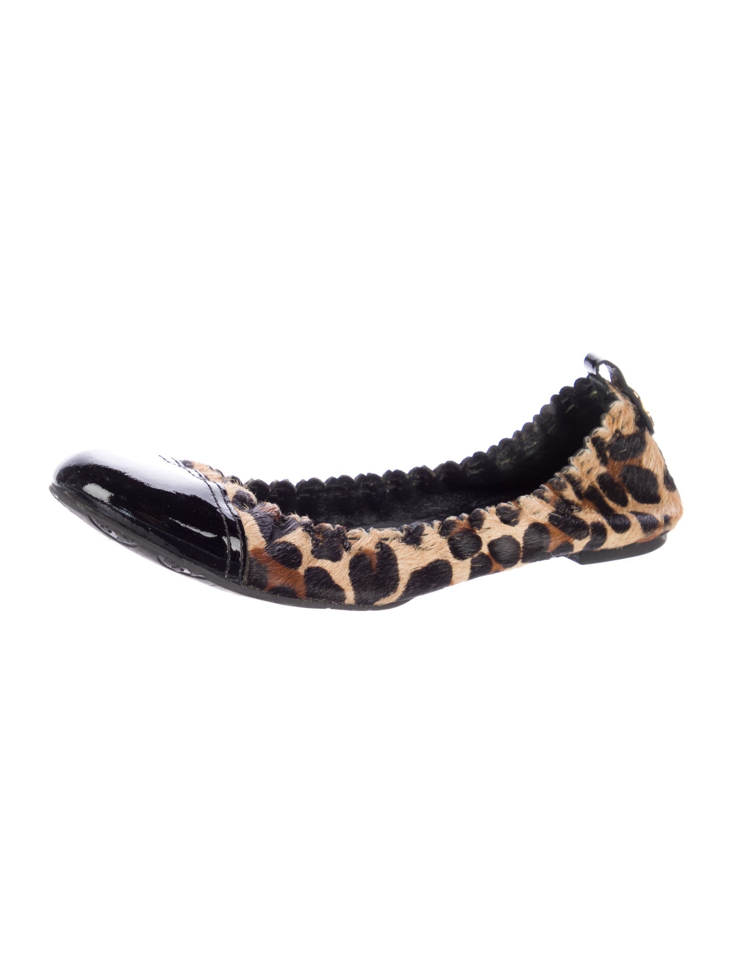 Tory Burch Ponyhair Animal Print Ballet Flats