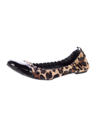 Tory Burch Ponyhair Animal Print Ballet Flats