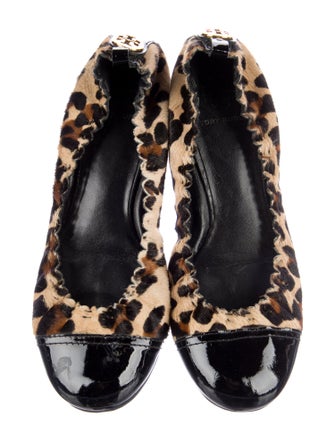 Tory Burch Ponyhair Animal Print Ballet Flats